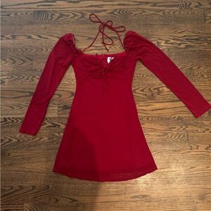Princess Polly red long sleeve mini dress